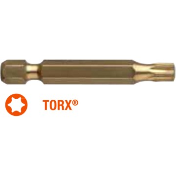 Насадка викруткова USH ISOTIN TORX T40 x 50 мм Torsion подовжена, Уп. 10 шт.