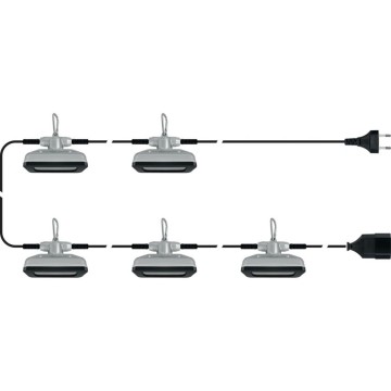 Прожектори SMD-діодні 5 шт.з гачками STHOR 230V по 6Вт 600Lm 105х65 мм сполучені провідн l=15,4м(DW)