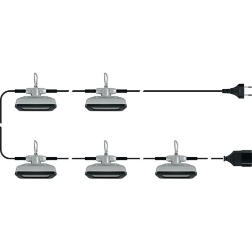 Прожектори SMD-діодні 5 шт.з гачками STHOR 230V по 6Вт 600Lm 105х65 мм сполучені провідн l=15,4м(DW)