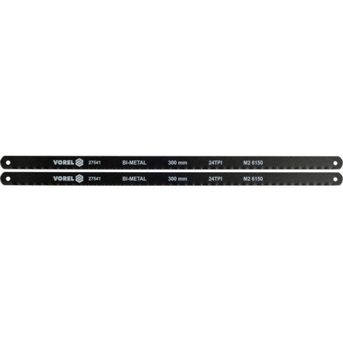 Полотно різальне по металу BI-метал VOREL M2+CrV 6150, 300х12,6х0,65 мм, 24 зуби/1