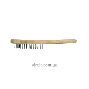 Щітка ручна з стального дроту VOREL, 4 ряди [12/120]