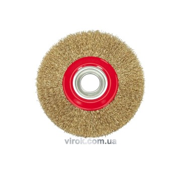 Щітка - крацовка для точильного станка VOREL латунна. сталь Ø-125мм [12/72]