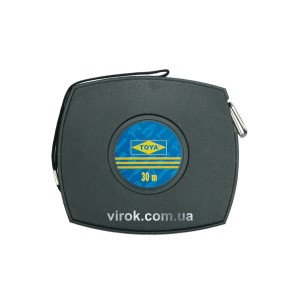 Рулетка мірна стрічка сталeва VOREL : L= 30 м х 10 мм [10/30]