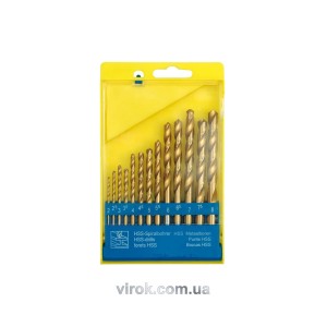 Набір свердл по металу STHOR HSS титан. Ø= 2,0 - 8,0 мм, 13 шт. [25/50]
