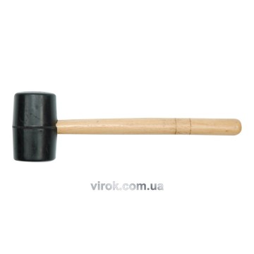 Молоток гумовий VOREL з дерев'яною ручкою, Ø=45 мм [36/72]