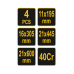 Ломи з ручкою VOREL 4 шт. l= 195/ 305/ 445/ 600 мм, пруг- 11/ 16/ 21 мм [2/12]