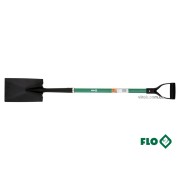 Лопата штикова FLO пряма : 17.5 x 27 x 120 см, сталева основа, скловолоконна ручка [6]