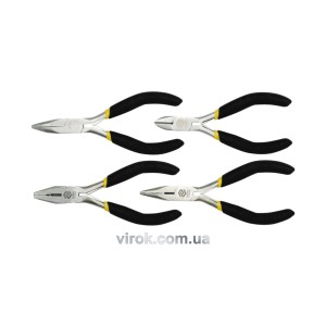 Плоскогубці, щипці, бокорізи міні VOREL, l= 125 мм, Набір 4 шт. [25/50]