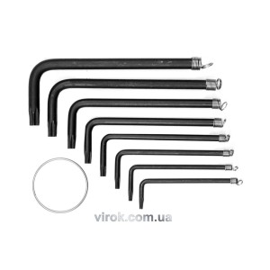 Ключі TORX L-подібні VOREL : на кільці, Т9-Т40, 8 шт. [50/100]