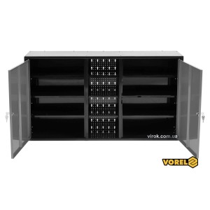 Шафа настінна для майстерні VOREL металева 1125 х 265 х 630 мм, t= 0.8-1 мм [1]