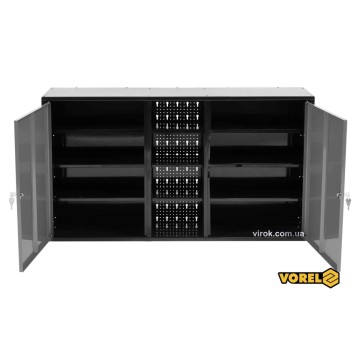 Шафа настінна для майстерні VOREL металева 1125 х 265 х 630 мм, t= 0.8-1 мм [1]
