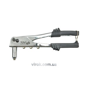 Заклепочник VOREL з металевим хромованим корпусом, l=250мм, Ø-2,4/3,2/4,0/4,8  [12/24]