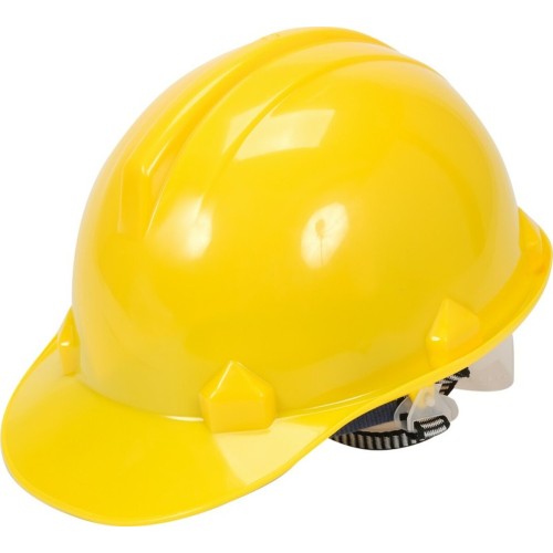 Каска для захисту голови VOREL жовта з матеріалу HDPE [30/120]