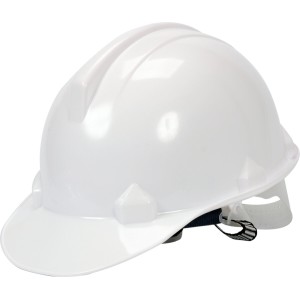 Каска для захисту голови VOREL біла з матеріалу HDPE [30]