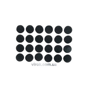 Протектор самоклеючий антиковзкий VOREL, 10мм набір 24шт. (чорні) [60/720]