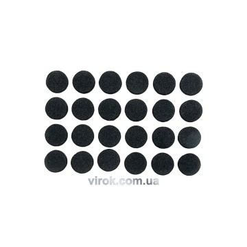 Протектор самоклеючий антиковзкий VOREL, 10мм набір 24шт. (чорні) [60/720]