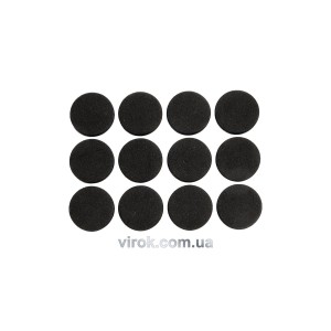 Протектор самоклеючий антиковзкий VOREL : 28мм, набір 12шт. (чорні) [60/720]