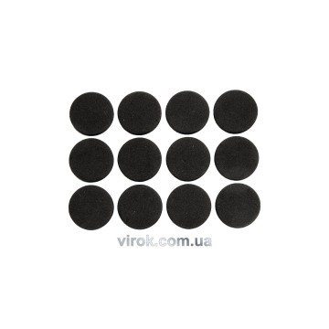 Протектор самоклеючий антиковзкий VOREL : 28мм, набір 12шт. (чорні) [60/720]