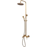 Душовий комплект з кульовим регулятором RETRO BRONZE 2 FALA : 2 функції, регульована висота 95-130см