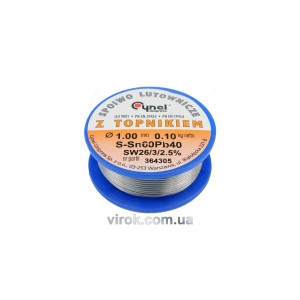 Припій Sn60-Pb40 дротяний на котушці VOREL : Ø=1мм, m=100 г  [30]