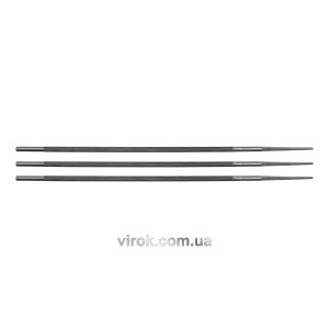 Напильники для заточки ланцюгів пили VOREL, 3шт. Ø=4,8 мм, l=200мм [4/200]