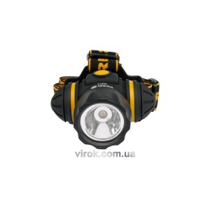 Ліхтар VOREL на чоло, ударостійкий 3-функції, 3 батарейки ААА, 1 LED/ 1 W(DW)