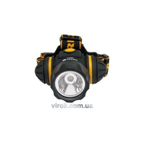 Ліхтар VOREL на чоло, ударостійкий 3-функції, 3 батарейки ААА, 1 LED/ 1 W(DW)