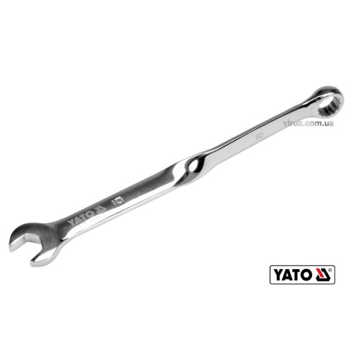 Ключ ріжково-накидний, кручений 90° YATO : М= 10 x 165 мм, Cr-V [100]