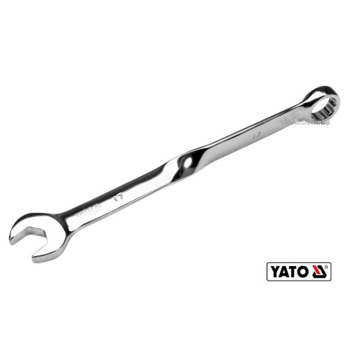 Ключ ріжково-накидний, кручений 90° YATO : М= 17 x 244 мм, Cr-V [40/80]
