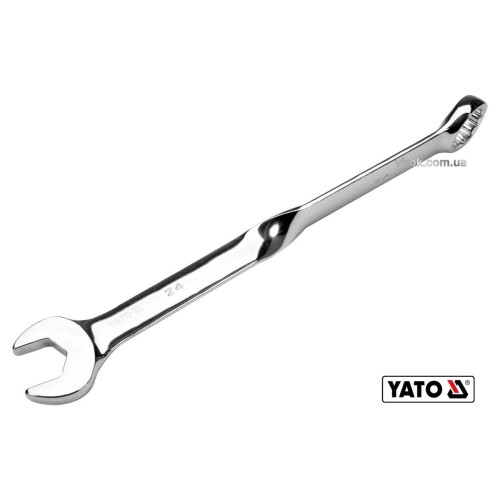 Ключ ріжково-накидний, кручений 90° YATO : М= 24 x 329 мм, Cr-V(DW)