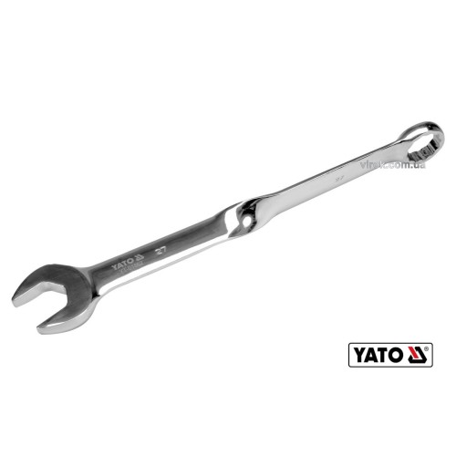 Ключ ріжково-накидний, кручений 90° YATO : М= 27 x 359 мм, Cr-V(DW)