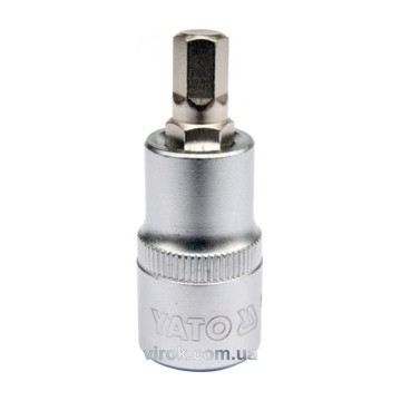 Головка торцева YATO квадрат 1/2 HEX M8, L= 55 мм [40/240]