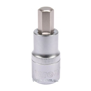 Головка торцева YATO квадрат 1/2 HEX M10, L= 55 мм [40/160]
