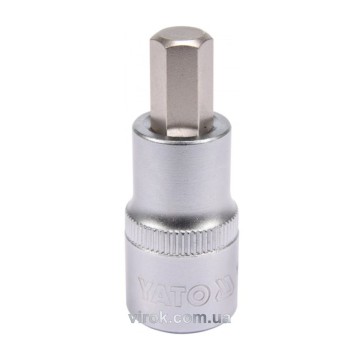 Головка торцева YATO квадрат 1/2 HEX M10, L= 55 мм [40/160]