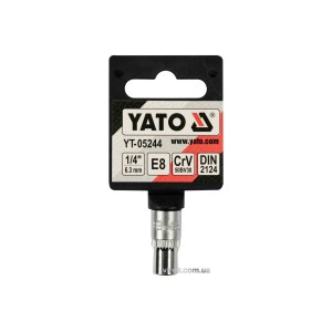 Головка торцева YATO : TORX E8, квадрат 1/2