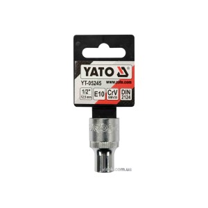 Головка торцева YATO : TORX E10, квадрат 1/2
