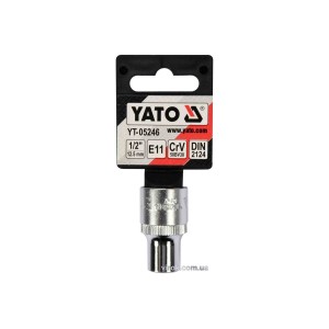 Головка торцева YATO : TORX E11, квадрат 1/2