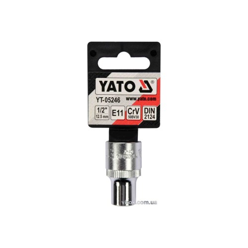 Головка торцева YATO : TORX E11, квадрат 1/2