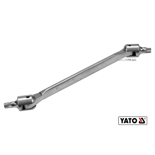 Ключ TORX 2-сторонній на шарнірах YATO : Т45 х Т50, L= 243 мм, Cr-V (DW)