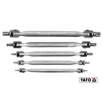 Набір ключів TORX 2-сторонніх на шарнірах YATO : Т15- Т60, Cr-V, 5 шт [20]