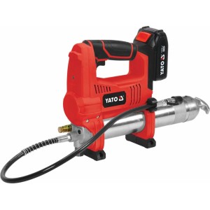 Шприц мастильний акумуляторний YATO 600 см³. 18V. 3 АГод. 62MPa. гнучкий аплікатор 76 см[2]