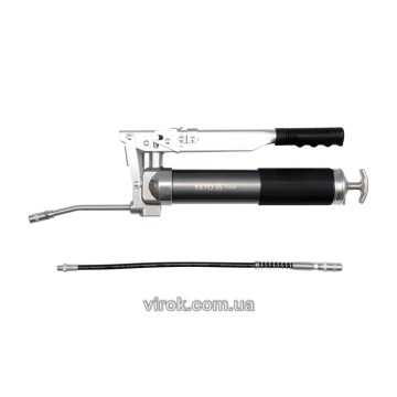 Шприц мастильний YATO, 500 см³, 70 MPa. з жорстк. і гнучк. аплікаторами [10]