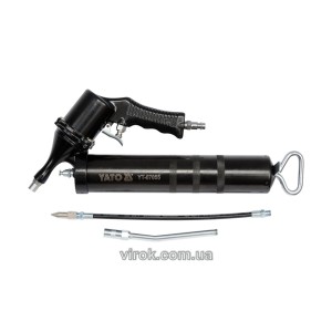 Шприц мастильний пневматичний YATO : 400 см³, вих. P= 30-40 MPa, продукт.- 28 л/хв [10]