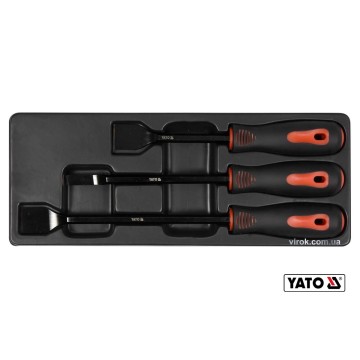 Набір скребків сталевих YATO : 25 x 220 мм, 10 x 270 мм, 25 x 310 мм, Cr-V, 3 шт [5/20]