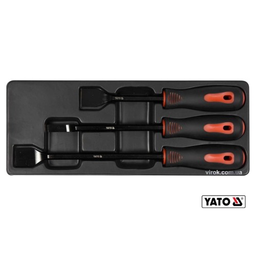 Набір скребків сталевих YATO : 25 x 220 мм, 10 x 270 мм, 25 x 310 мм, Cr-V, 3 шт [5/20]