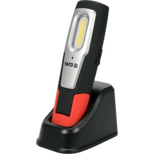 Лампа світлодіодна переносна YATO 3.7 В акумулят. Li-Ion, 2 режими 600/250 Lm, зарядний USB пристрій