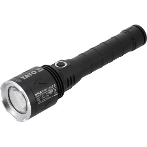 Ліхтар ручни LED-діодний акумул. YATO Li-Ion 7.4 В, 5 АГод, режими 8000/4500/1150 Lm, зарядж від USB