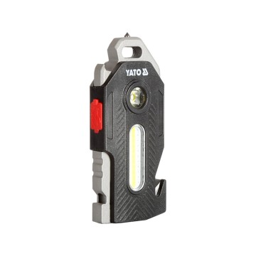 Ліхтар діодний багатофункц 6в1 YATO акумул. Li-Ion 3.7V 350 mA, освітл.- 400/ 200/ 50/ 35 Lm 8 режи