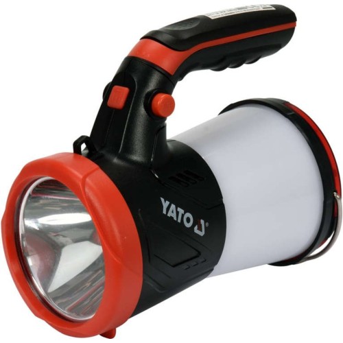 Ліхтар LED-діодний акумулятор YATO Li-Ion 3.7В, 1Вт, 600-1200Лм з ручкою(DW)