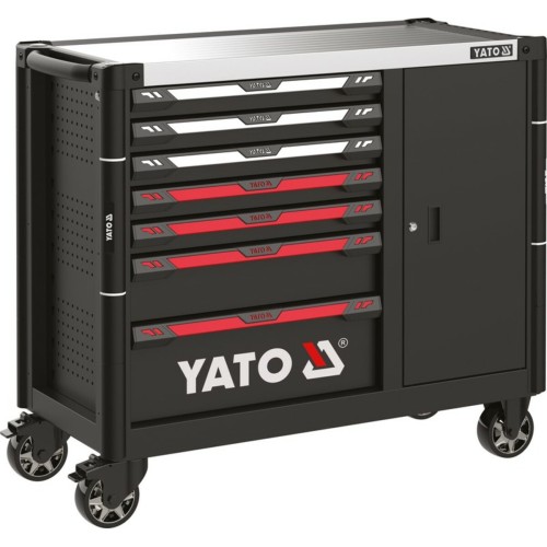 Шафа-візок для інструментів YATO з 7 шуфлядами і додатк. скринькою, 1100х 990х 480 мм [1]